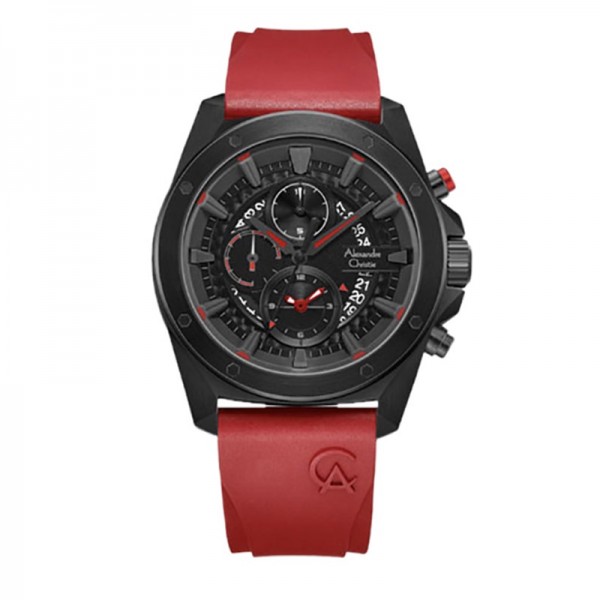 Alexandre Christie AC 6594 Black Red Rubber MCREPBARE